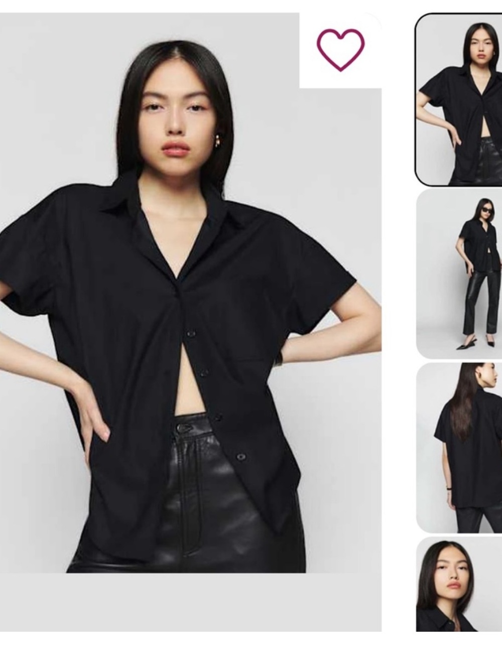 Reformation Caleb oversized shirt